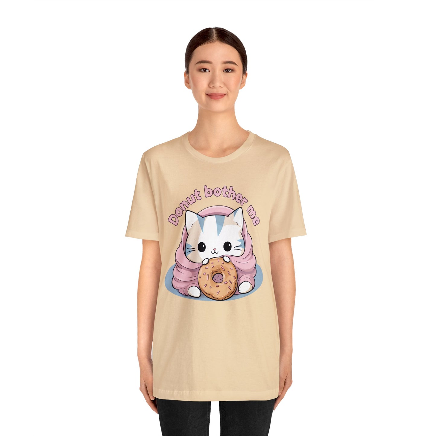 Donut bother me (cat) - Unisex Jersey Short Sleeve Tee