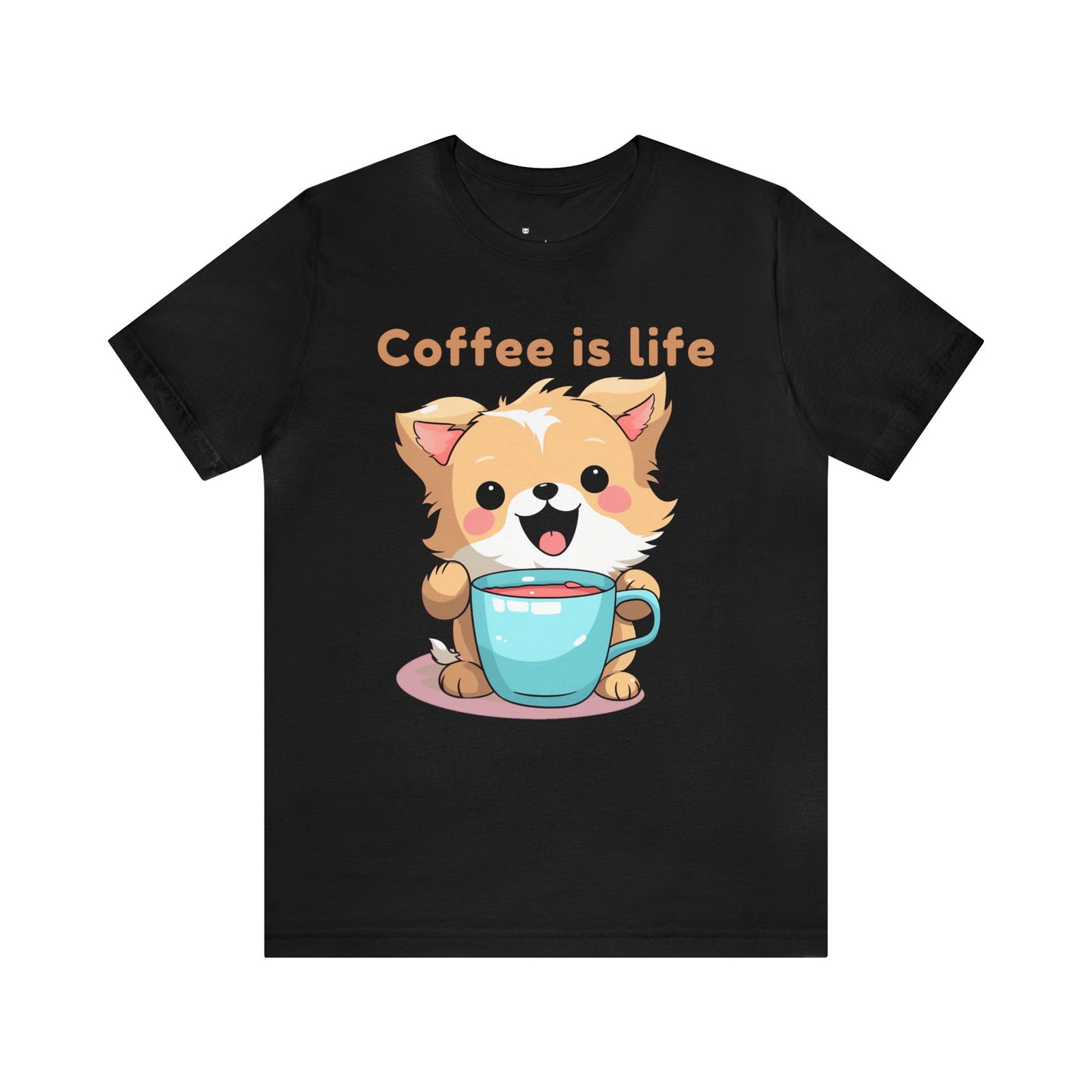 Coffee is Live (dog) - Unisex Jersey Short Sleeve Tee
