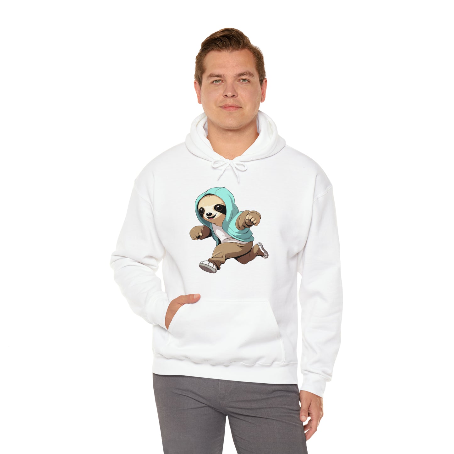 Running Sloth - Unisex Heavy Blend™ Hooded Sweatshirt