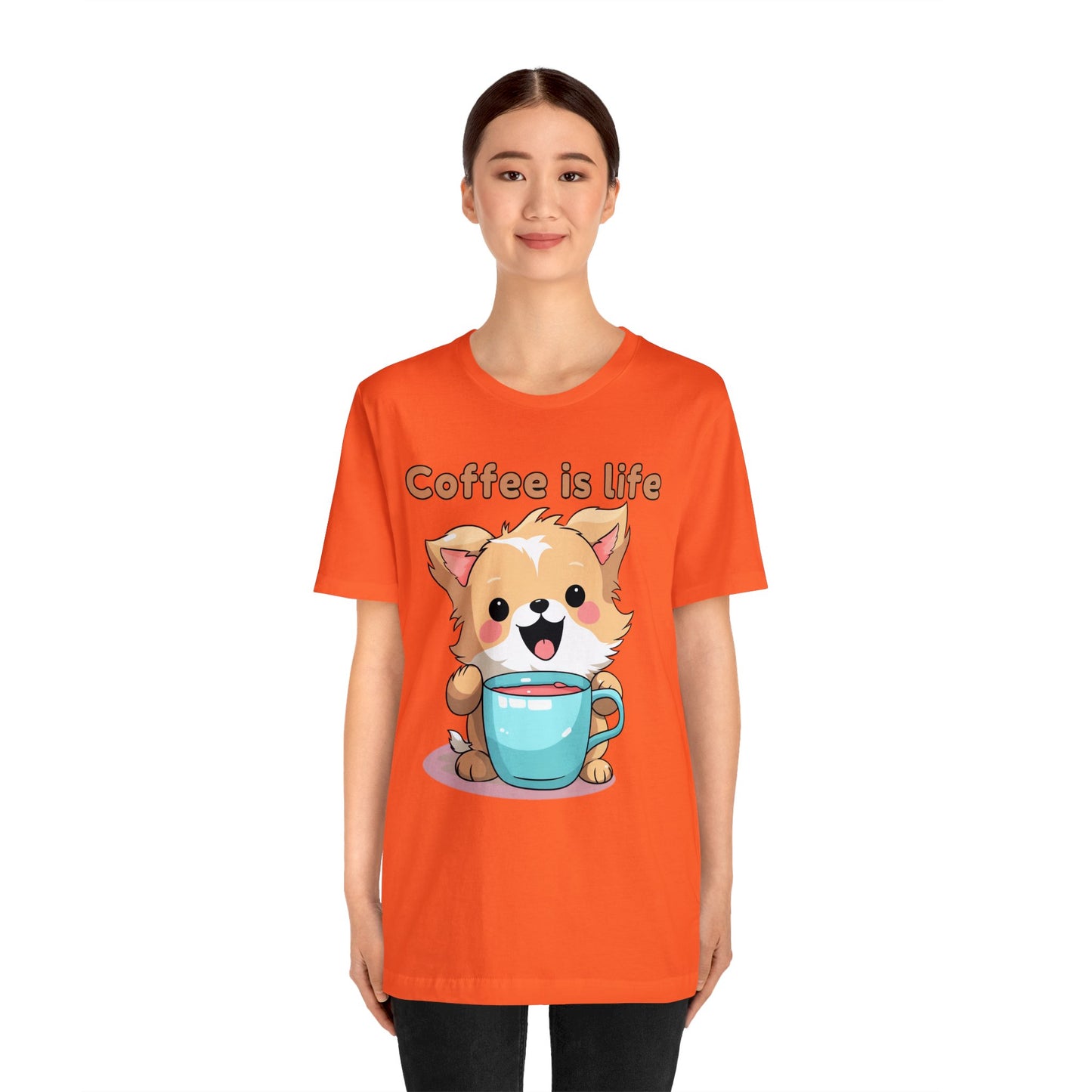 Coffee is Live (dog) - Unisex Jersey Short Sleeve Tee
