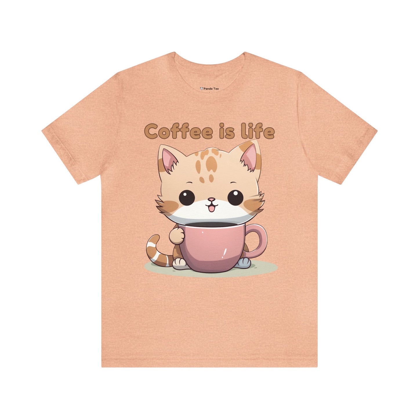 Coffee is Life (cat) - Unisex Jersey Short Sleeve Tee