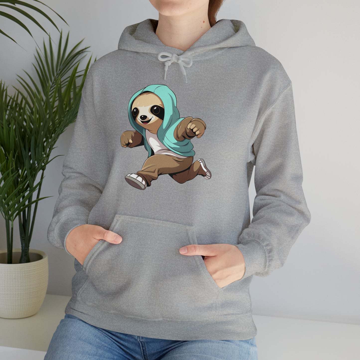 Running Sloth - Unisex Heavy Blend™ Hooded Sweatshirt