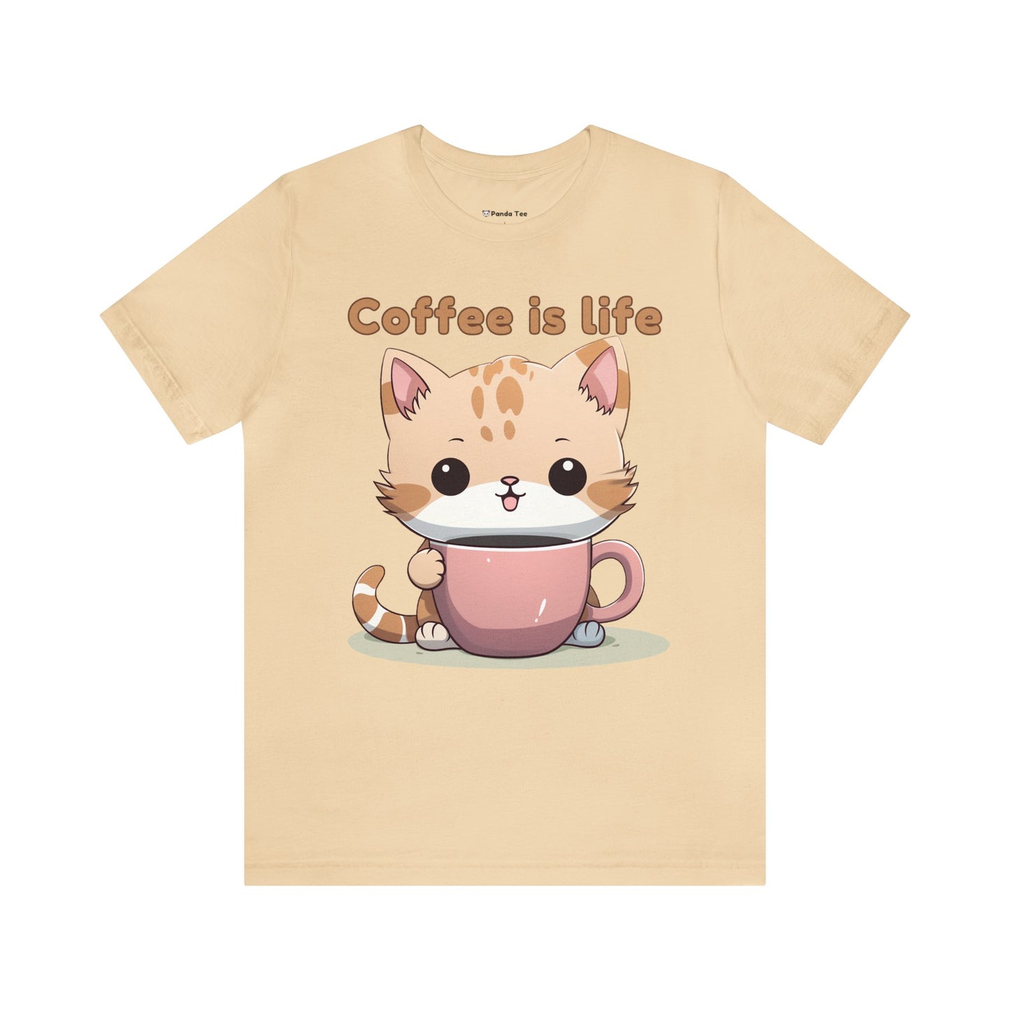 Coffee is Life (cat) - Unisex Jersey Short Sleeve Tee