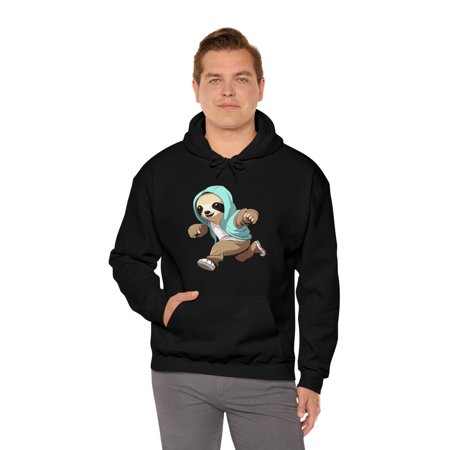 Running Sloth - Unisex Heavy Blend™ Hooded Sweatshirt