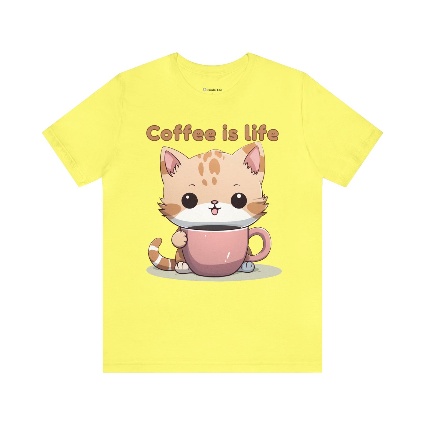 Coffee is Life (cat) - Unisex Jersey Short Sleeve Tee