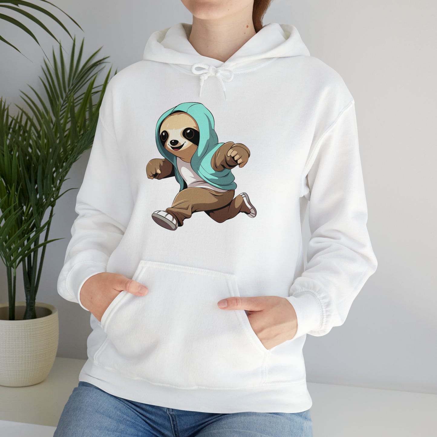 Running Sloth - Unisex Heavy Blend™ Hooded Sweatshirt