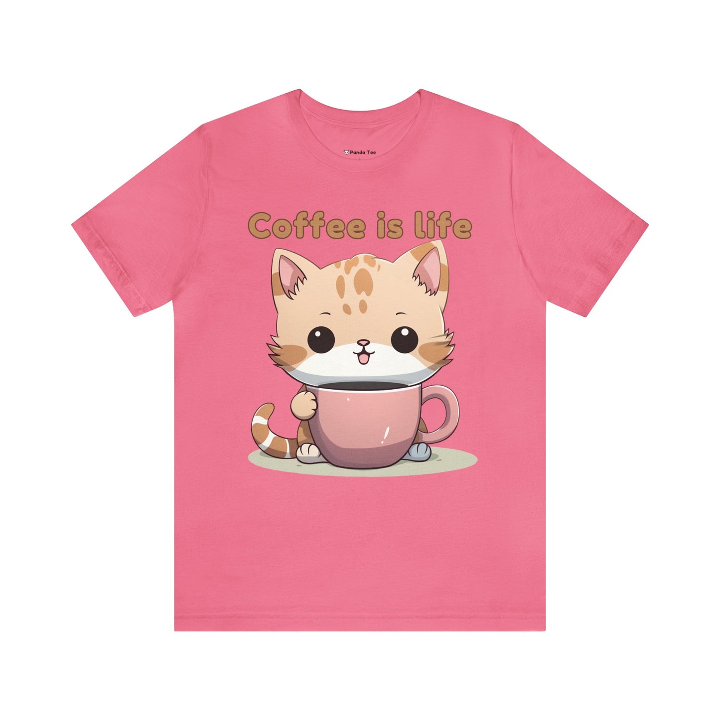 Coffee is Life (cat) - Unisex Jersey Short Sleeve Tee