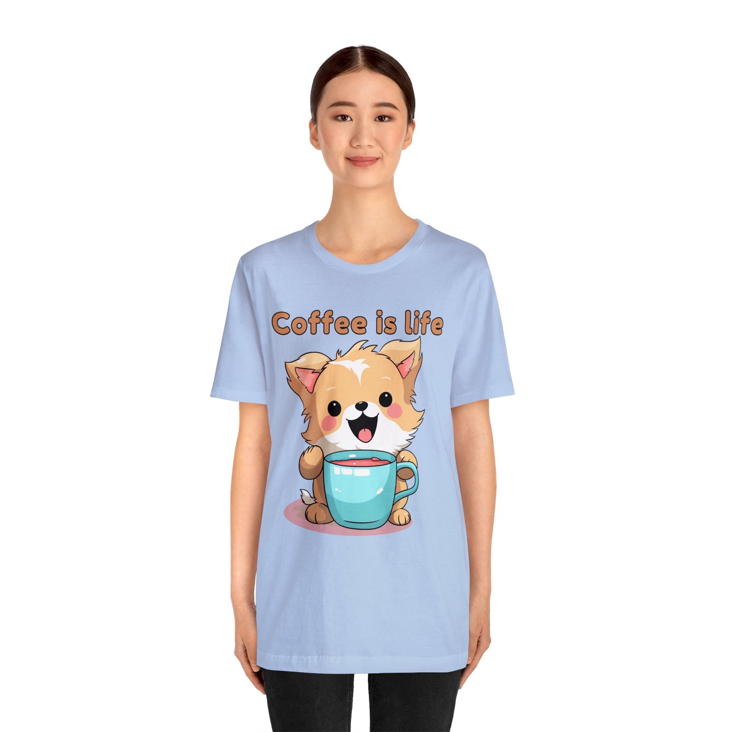 Coffee is Live (dog) - Unisex Jersey Short Sleeve Tee