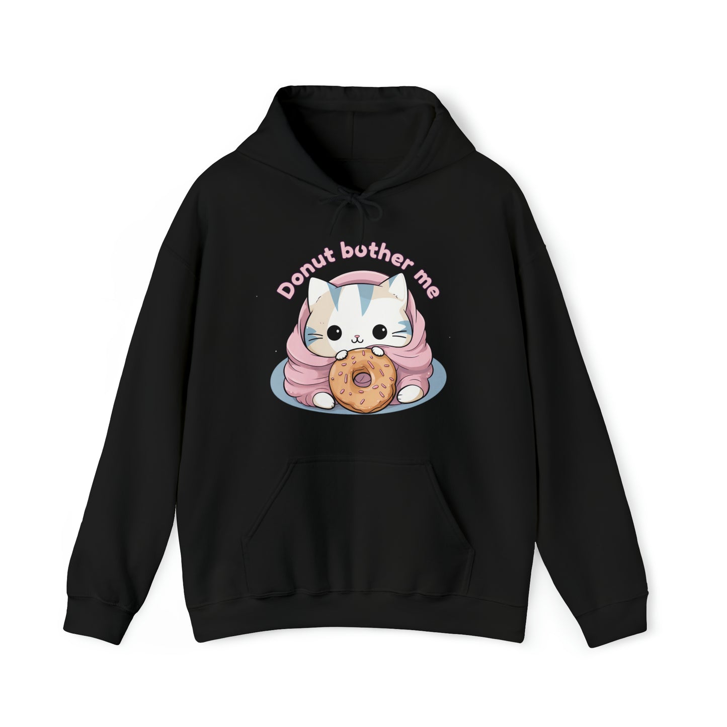 Donut bother me (cat) - Unisex Heavy Blend™ Hooded Sweatshirt