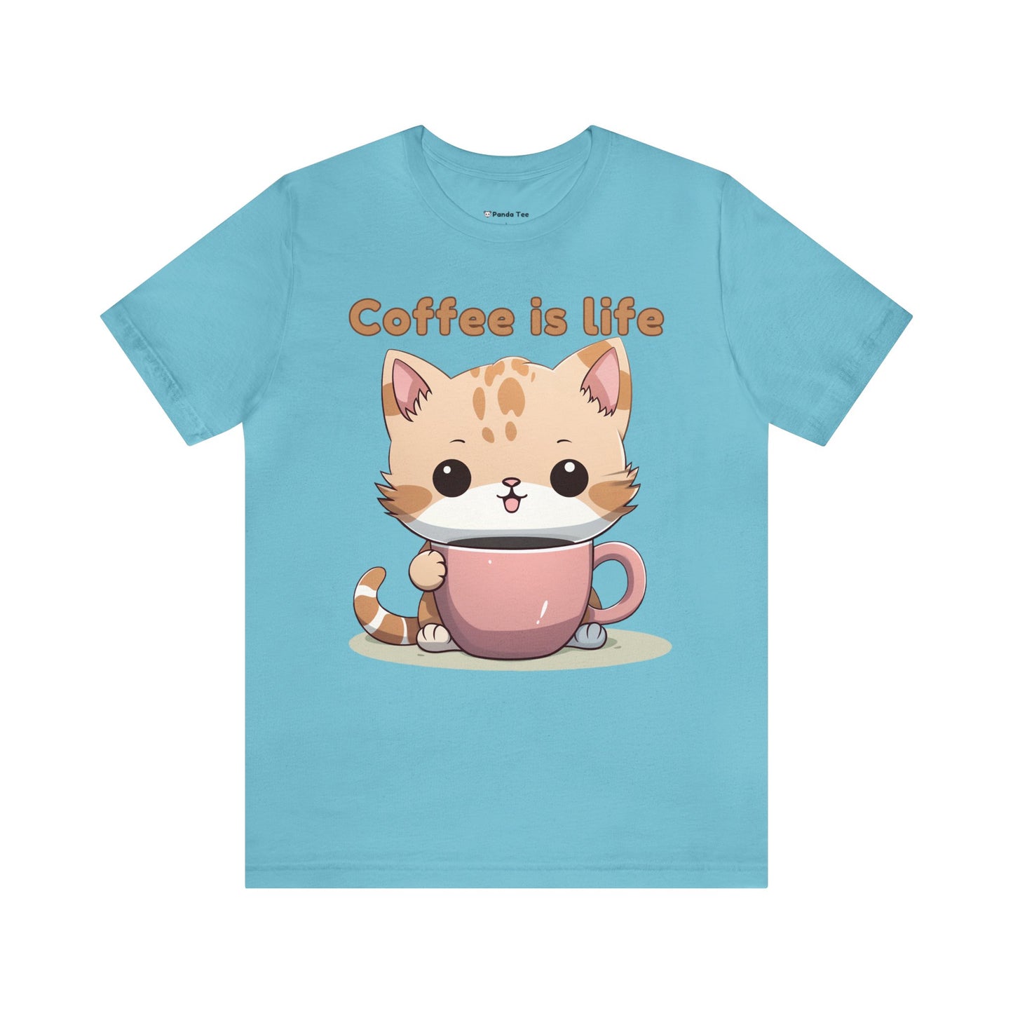 Coffee is Life (cat) - Unisex Jersey Short Sleeve Tee