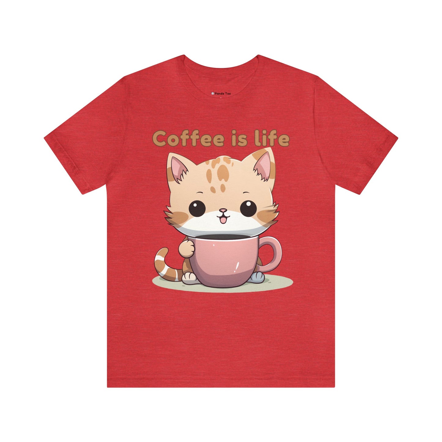Coffee is Life (cat) - Unisex Jersey Short Sleeve Tee