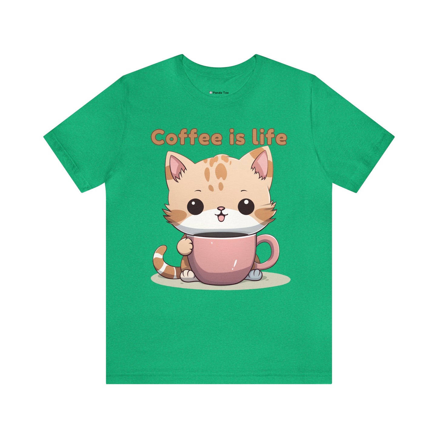 Coffee is Life (cat) - Unisex Jersey Short Sleeve Tee