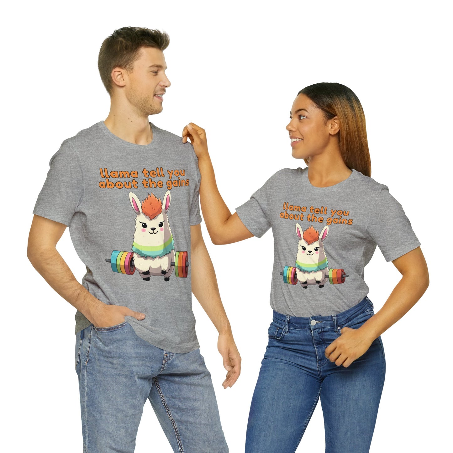 Llama tell you about the gains - Unisex Jersey Short Sleeve Tee