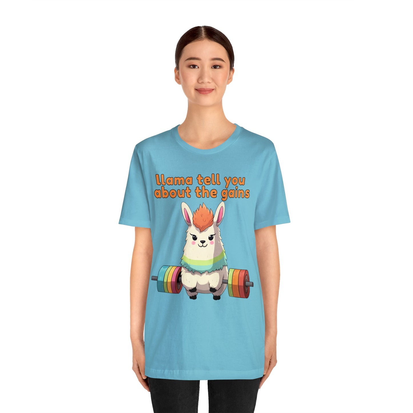 Llama tell you about the gains - Unisex Jersey Short Sleeve Tee